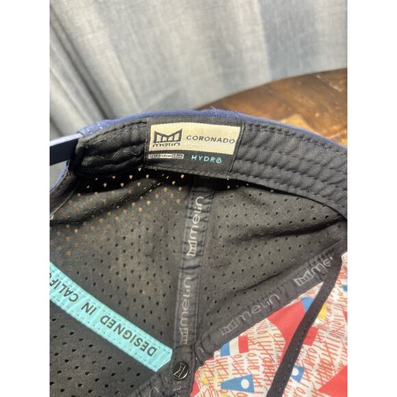 Melin Coronado Hydro Hat Anchored In Quality Navy Blue Open Sea Adjust Snapback - Picture 13 of 16